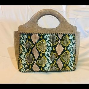 Etienne Aigner Snakeskin Purse/ Tote / Crossbody